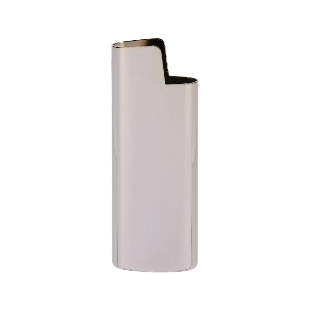Brass lighter holder in silver satin