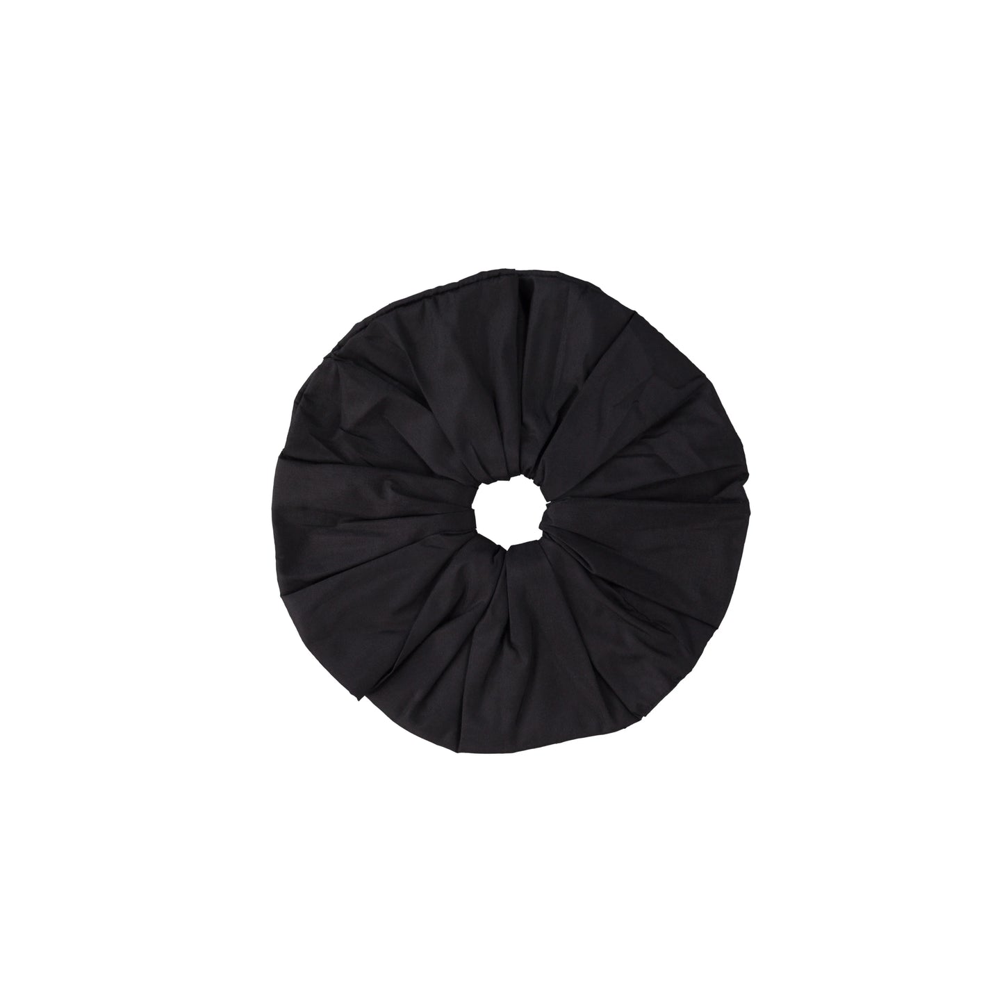 Dupion silk scrunchie in black
