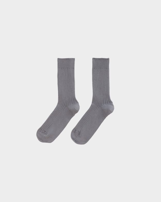 Rib overankle socks in simon grey
