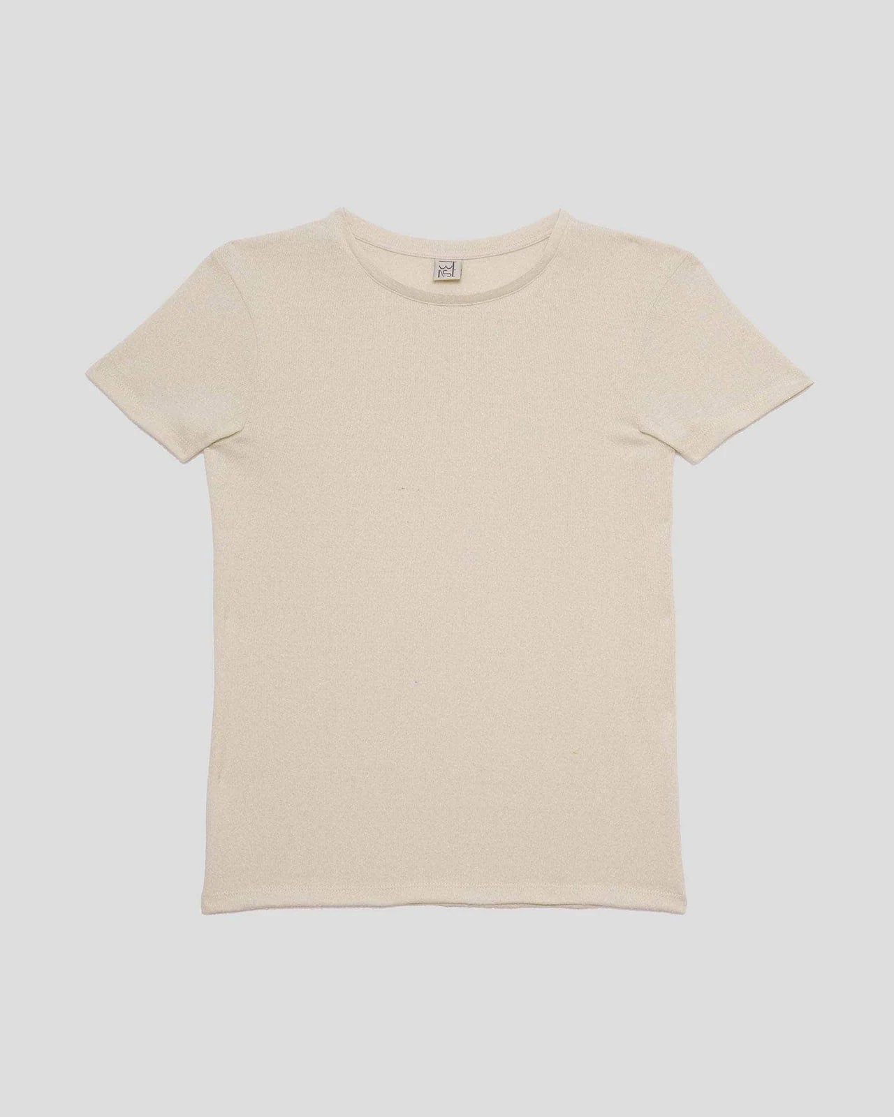 Silk tee in undyed