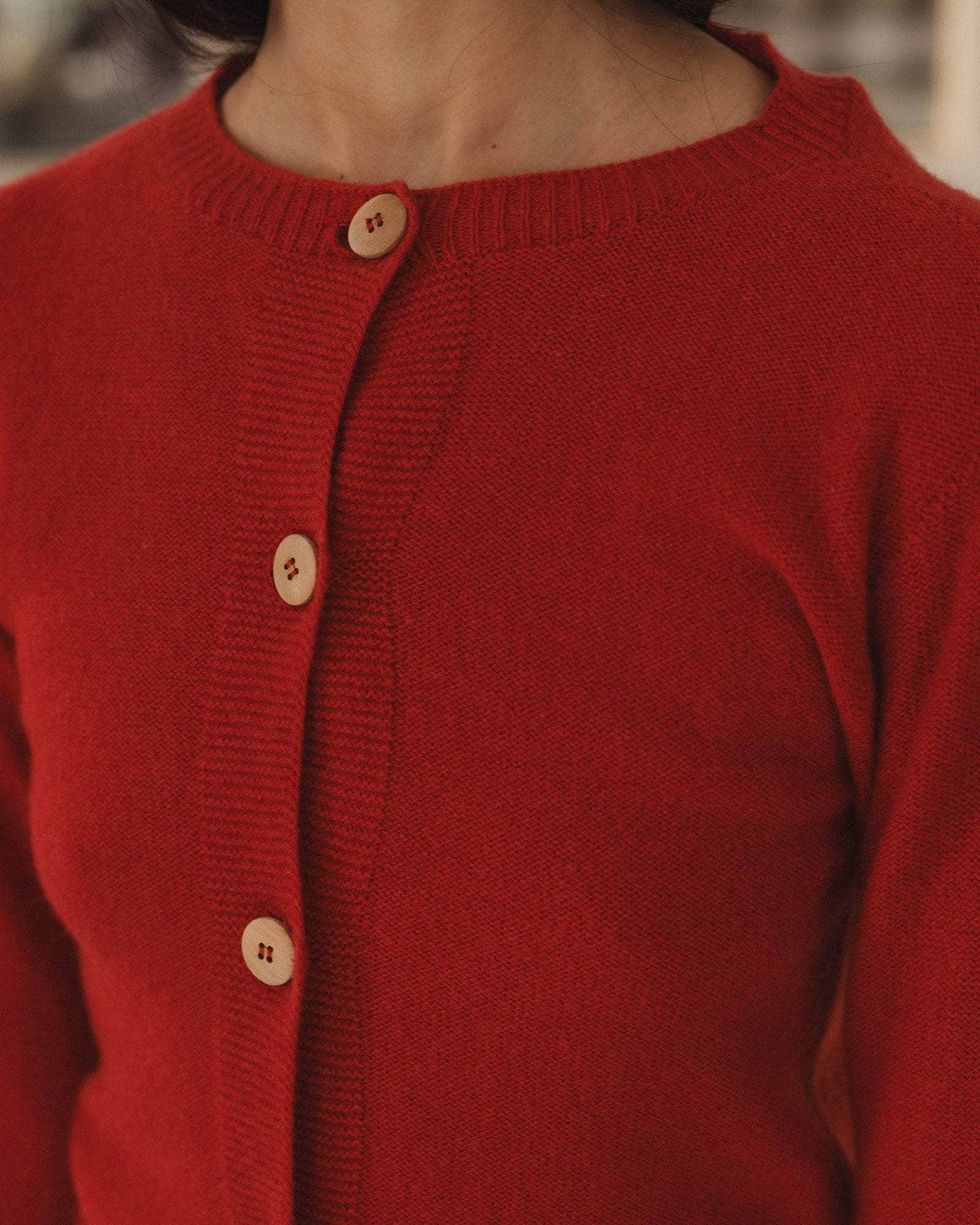 Tier cardigan in melograno red