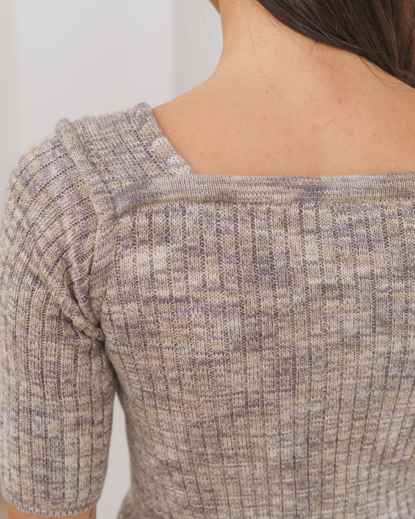 Zampa top in grey melange