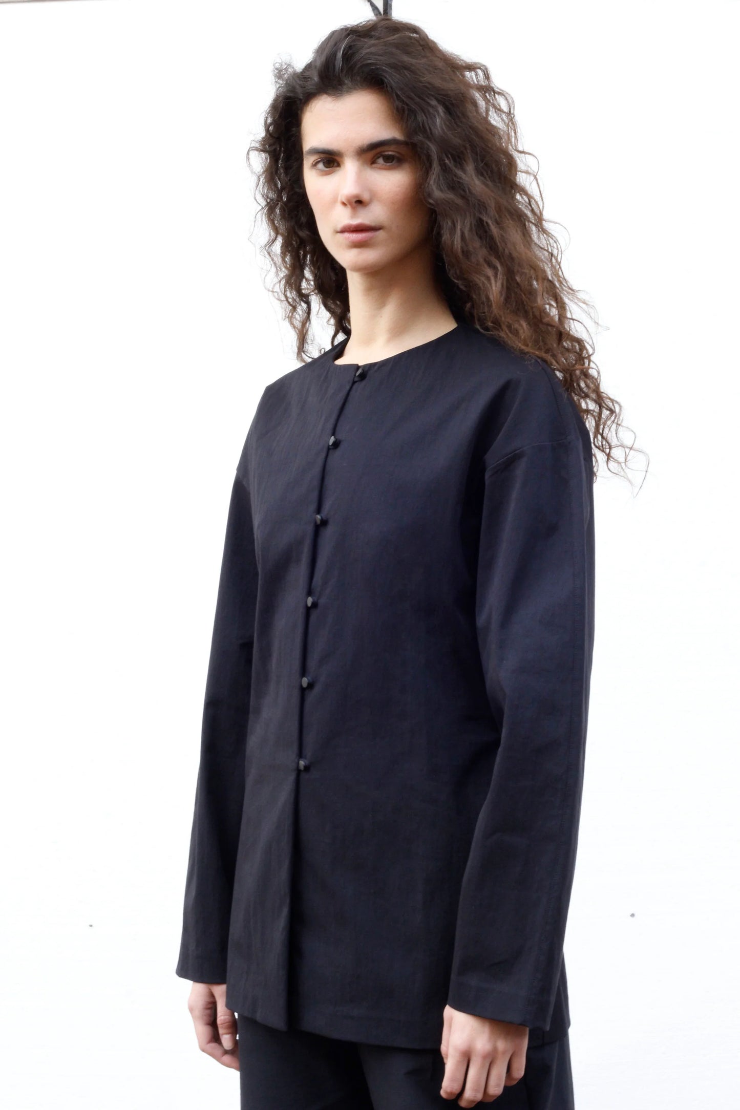 Glass shirt in black