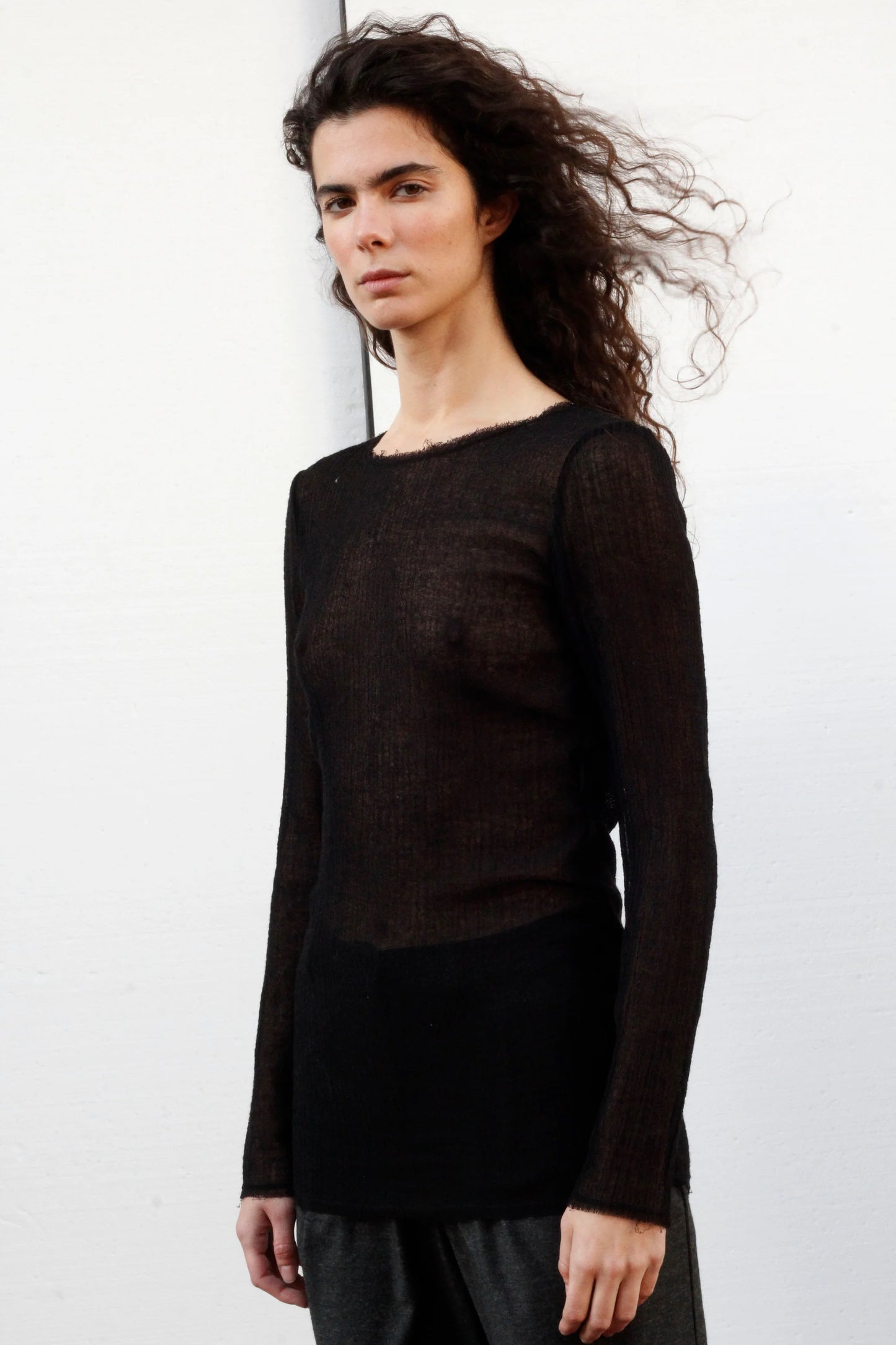 Sky top in black
