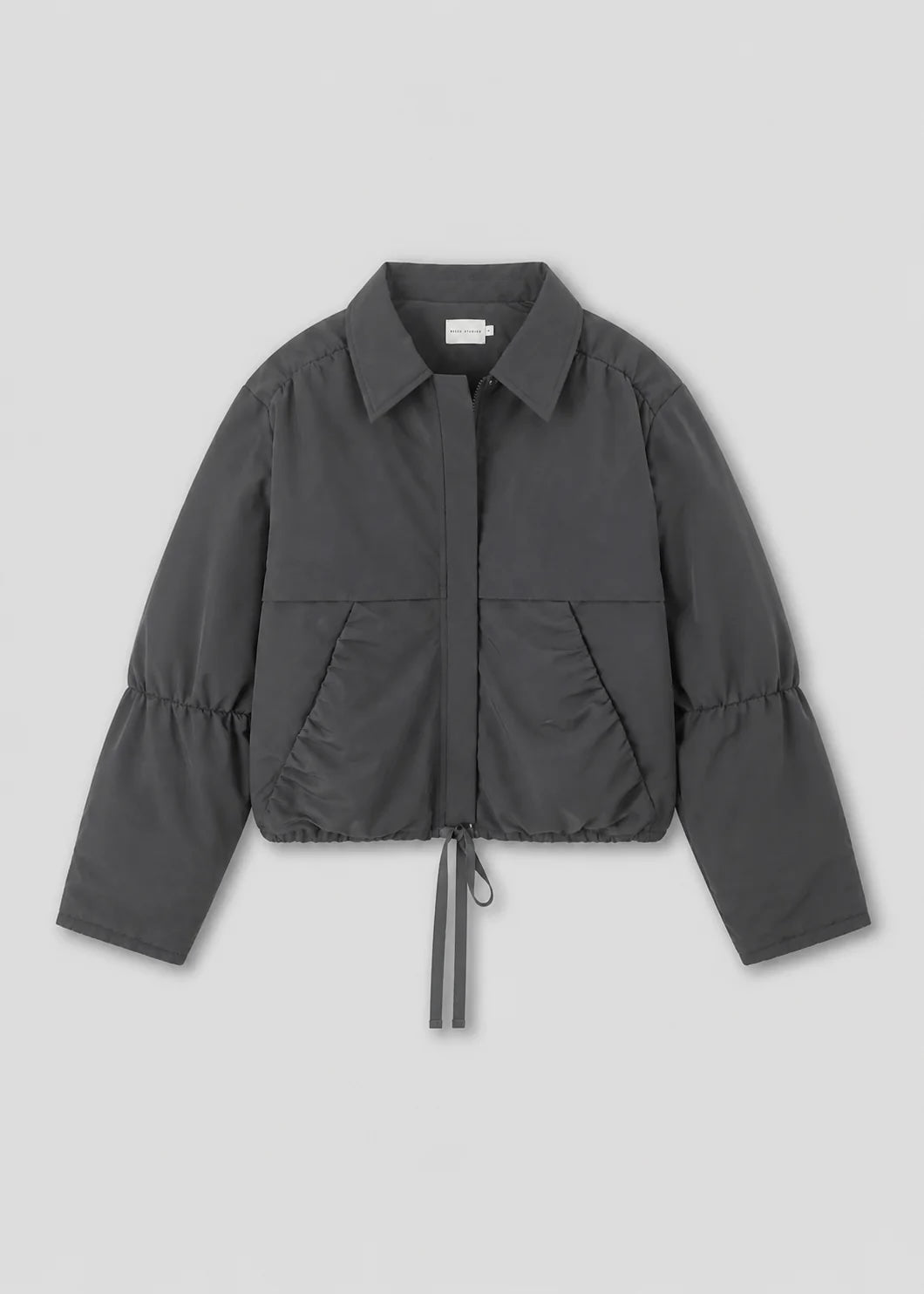 Gathered jacket in slate