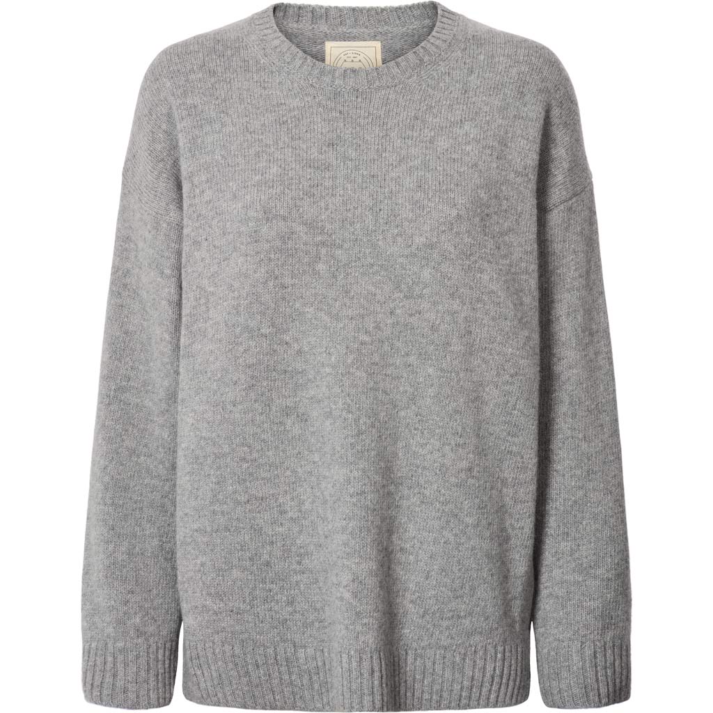 Emely lambswool knit in grey melange