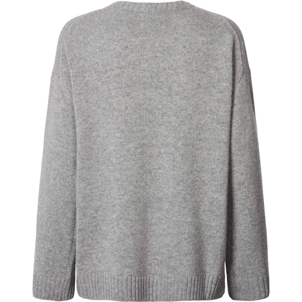 Emely lambswool knit in grey melange