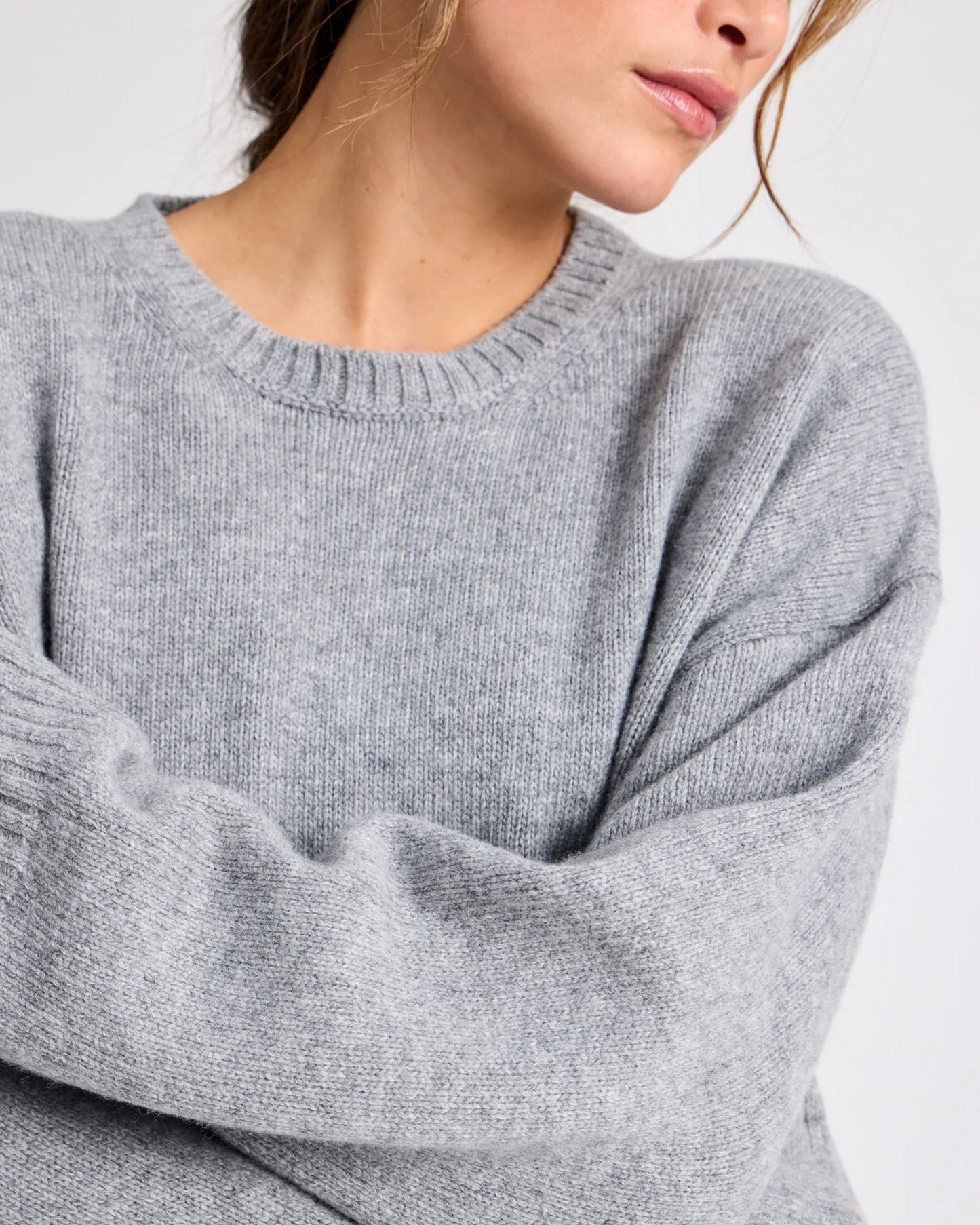 Emely lambswool knit in grey melange