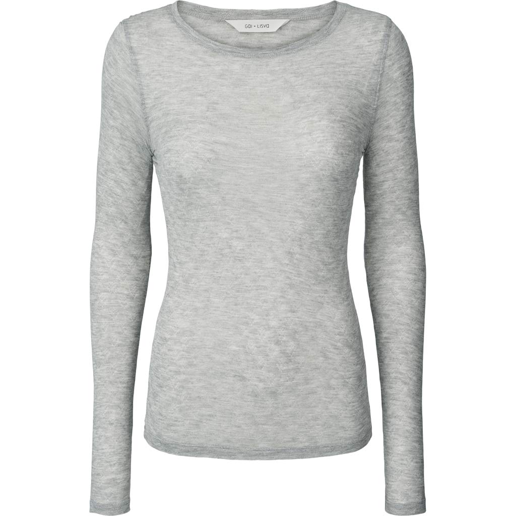 Fermi silk top in light grey
