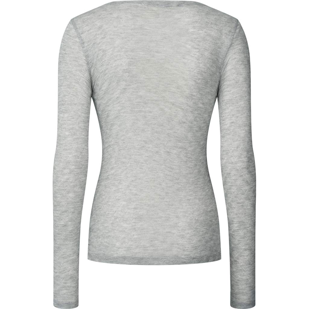 Fermi silk top in light grey