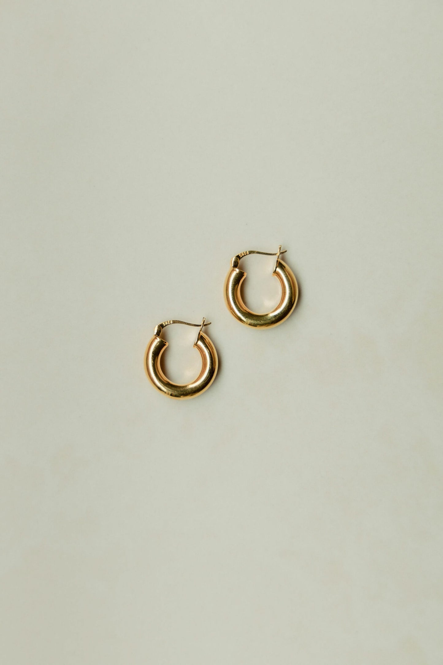 Labro Dicianove thick hoop earrings in gold