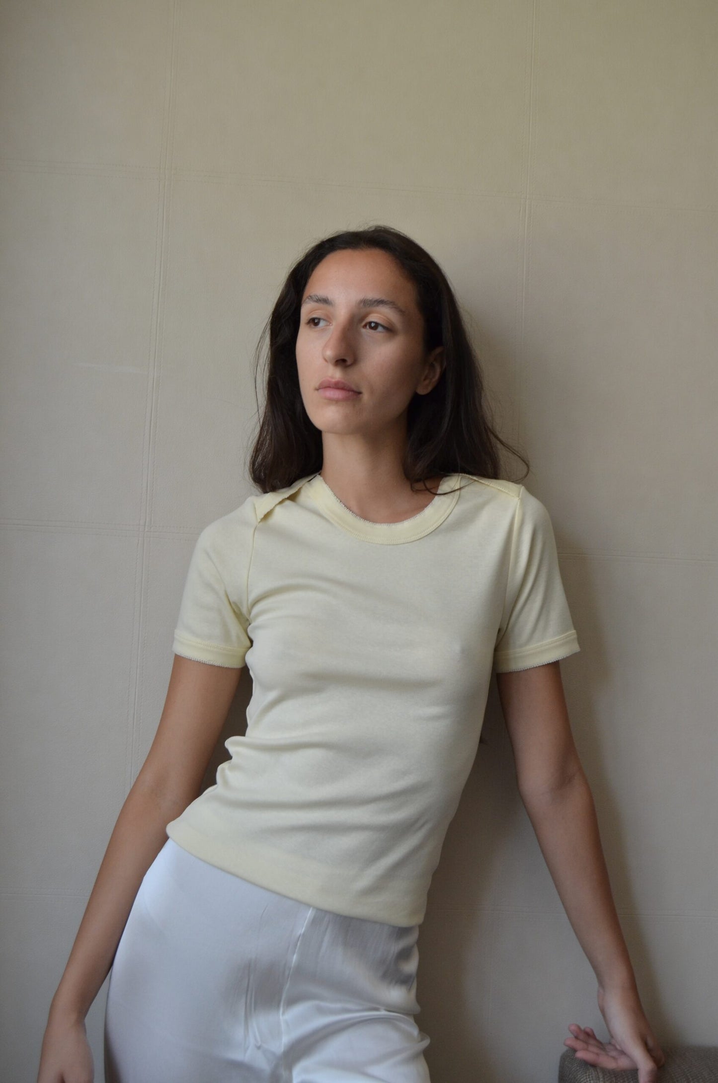 June boatneck t-shirt in butter