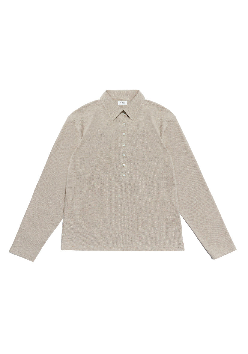Esme polo in beige melange