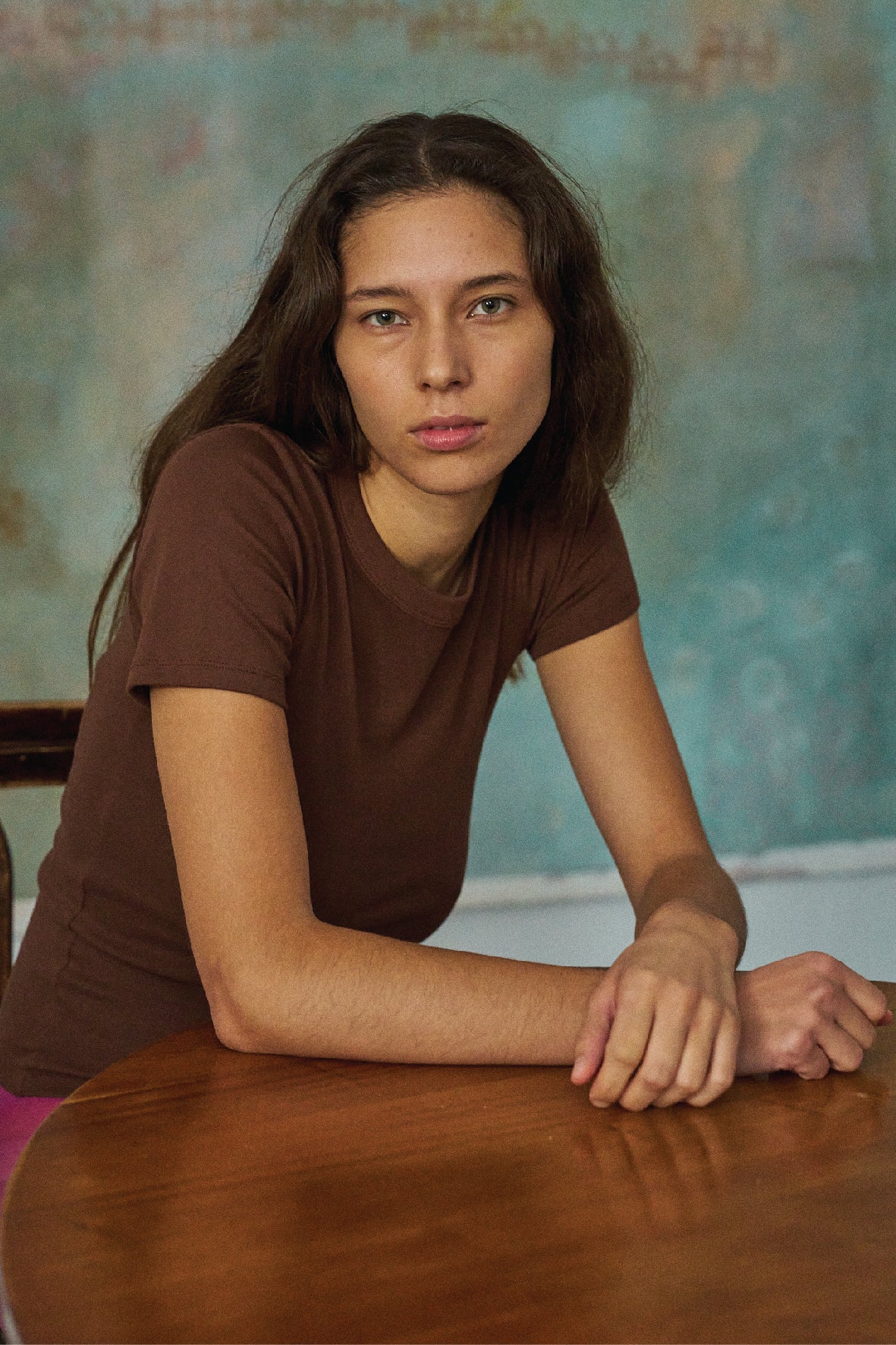 June fitted t-shirt in brown