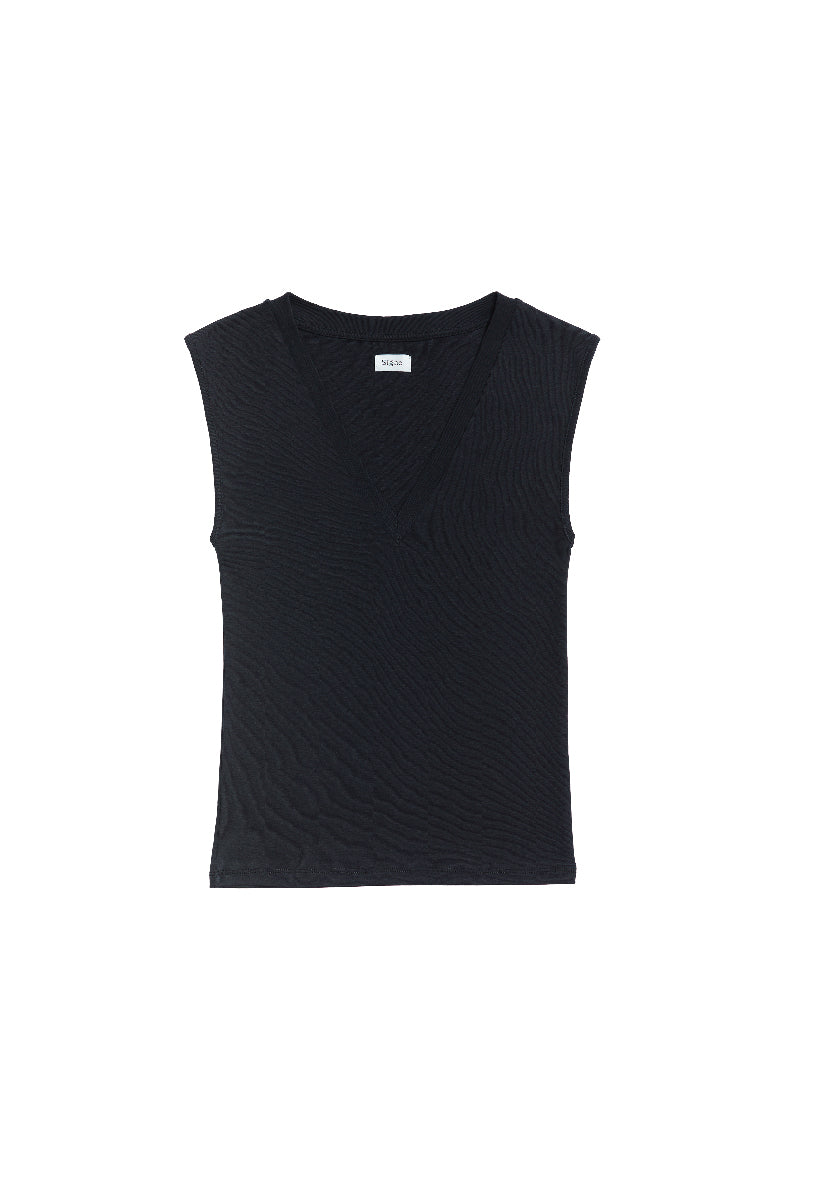 June v-neck tanktop in black
