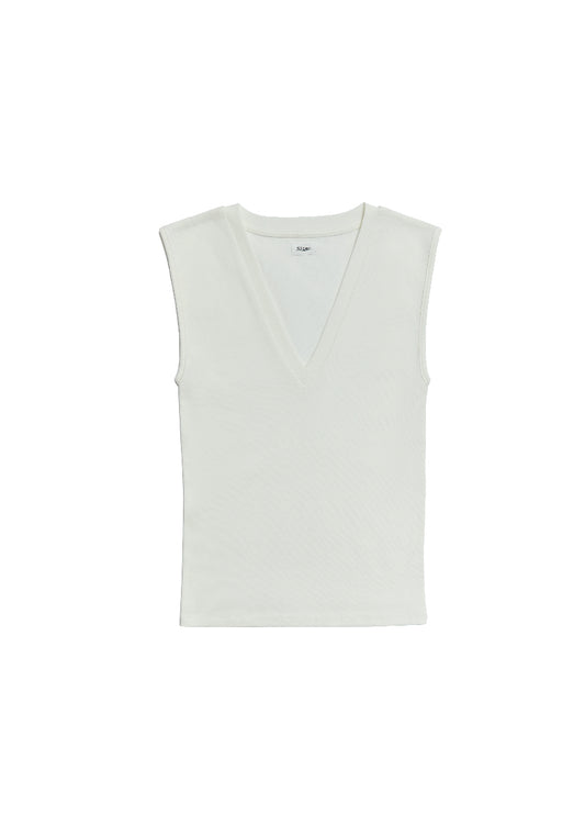 June v-neck tanktop in off-white