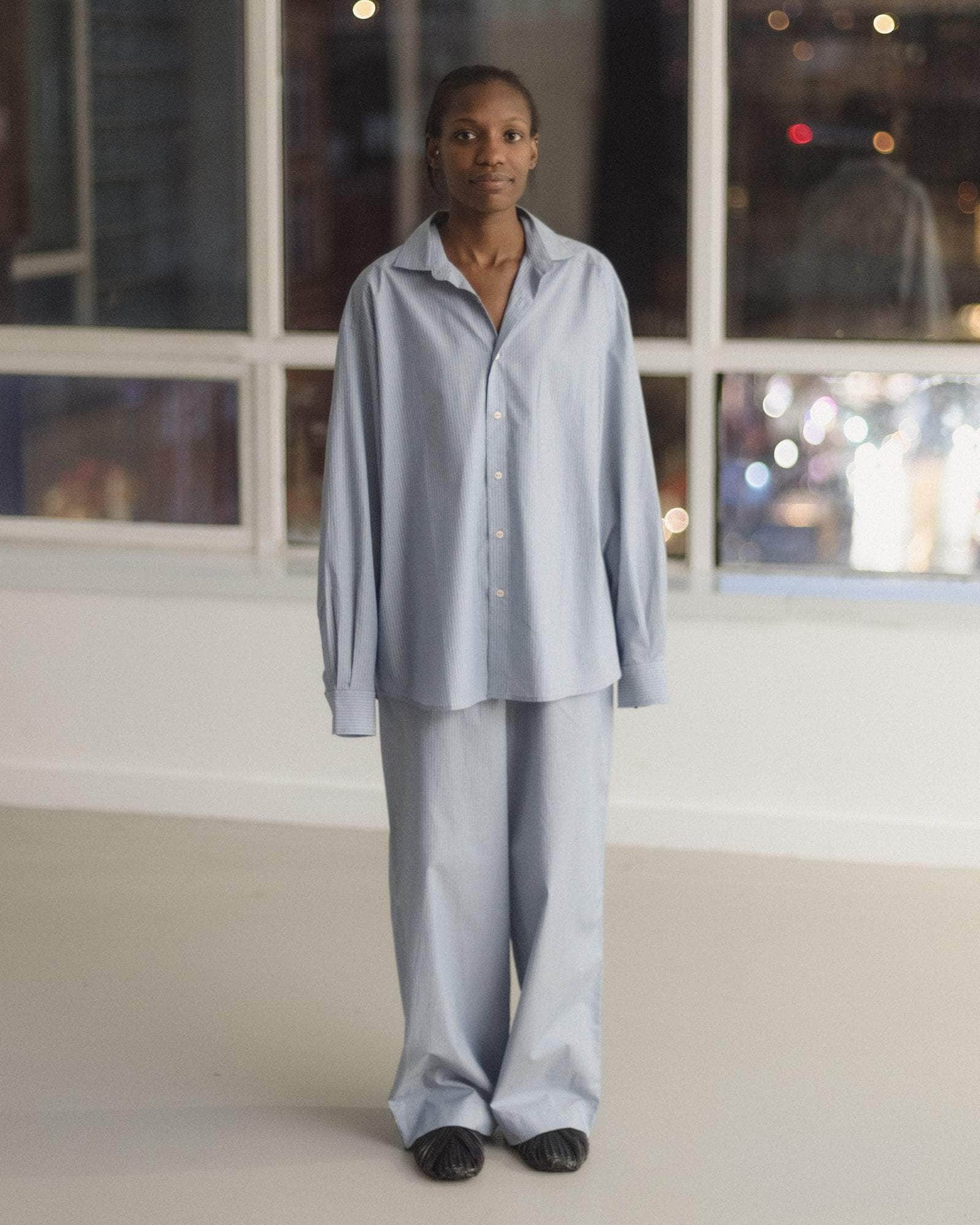 Claude pants in blue stripe