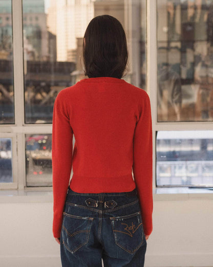 Tier cardigan in melograno red
