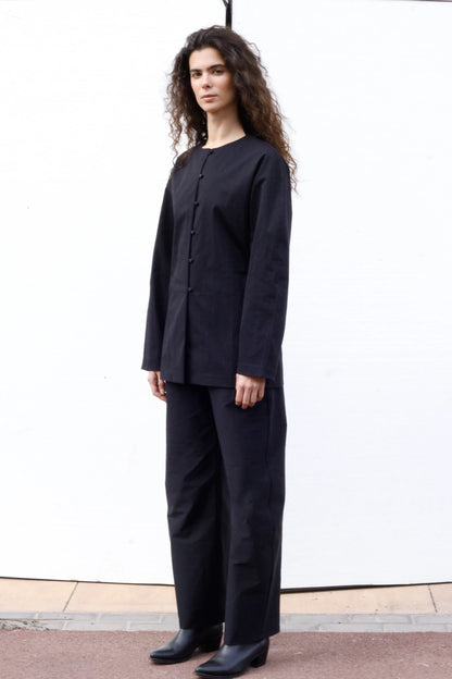 Glass shirt in black
