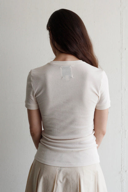 Honfleur top in ecru