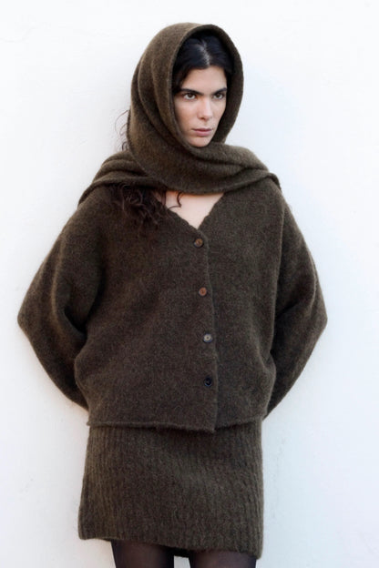 Shore scarf in dark green