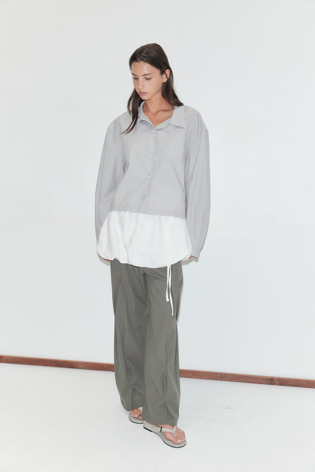 Boxy shirt in cloud stripe