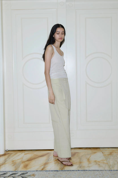 Channel pant in stone