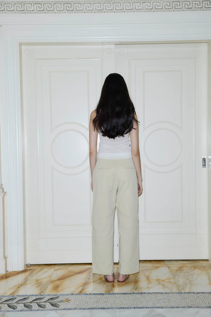 Channel pant in stone
