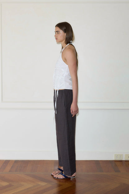 Ease trouser in slate check