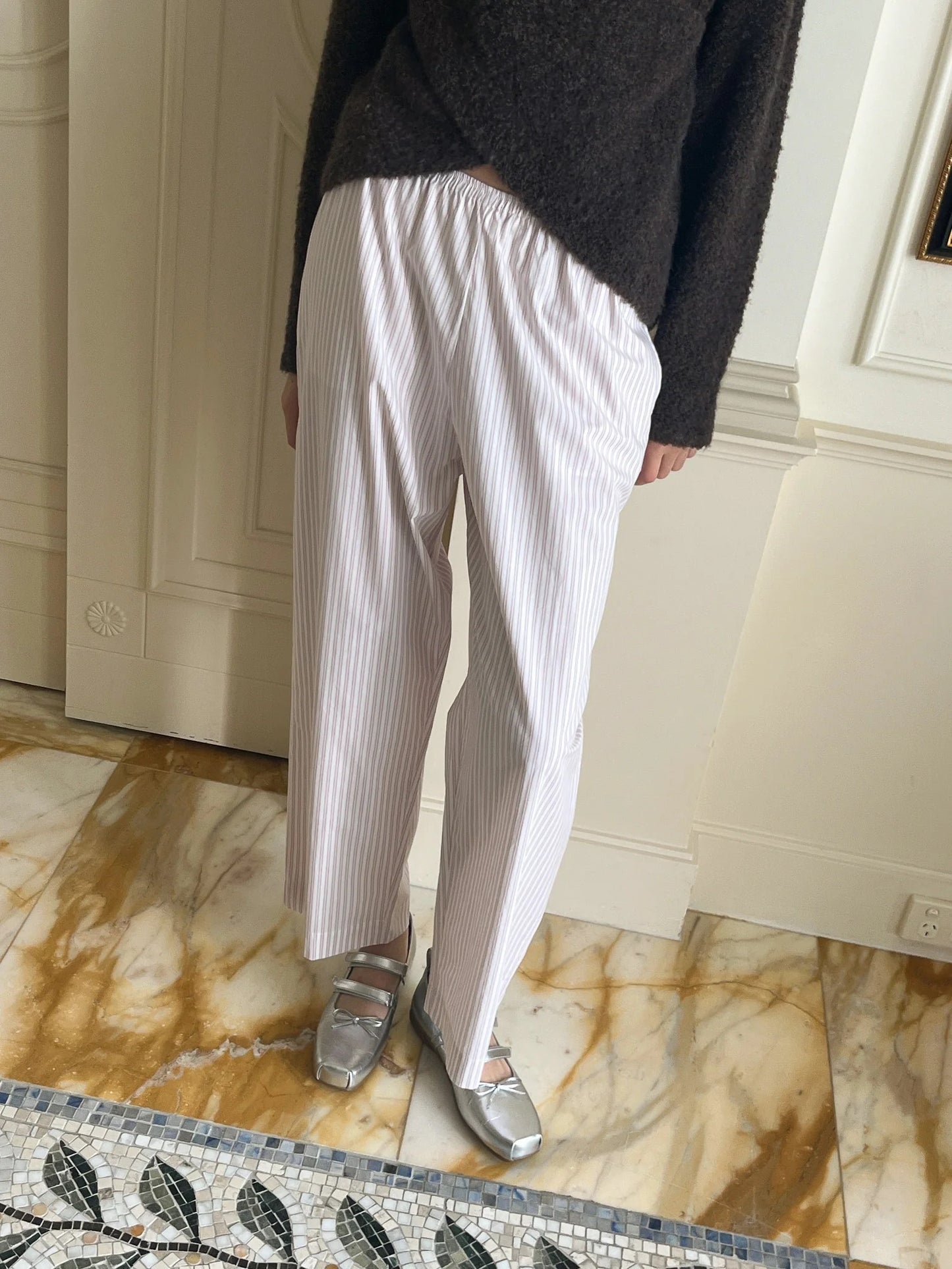 Ease trouser in musk stripe