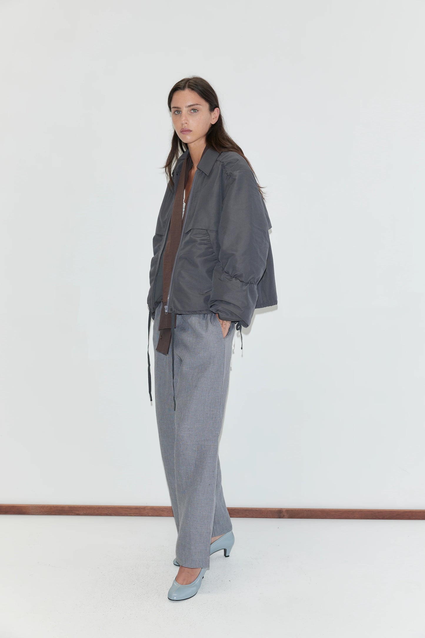Ease trouser in indigo check
