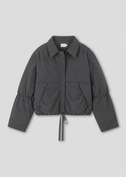 Gathered jacket in slate