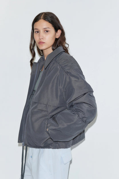 Gathered jacket in slate