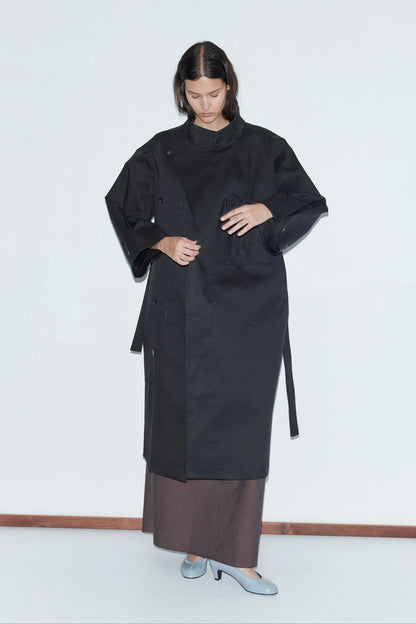 Longline jacket in black