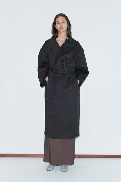 Longline jacket in black