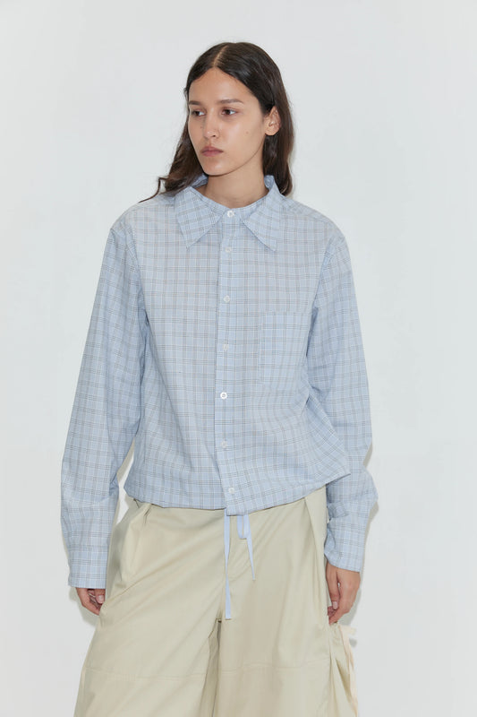 Stand shirt in powder check