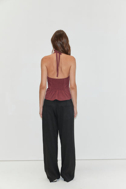 Tencel pant in black
