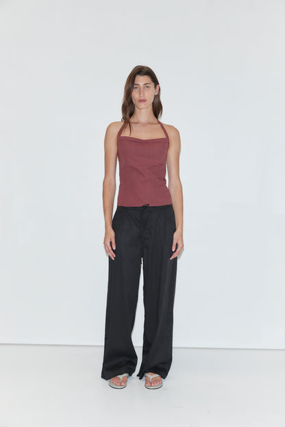 Tencel pant in black