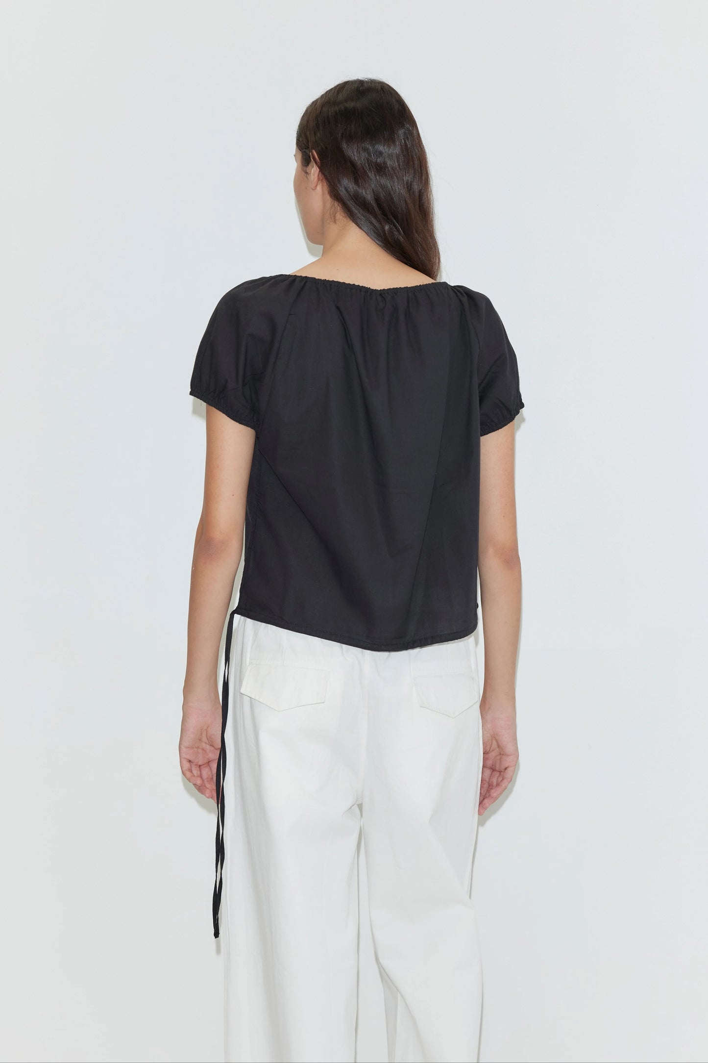 Tie top in black