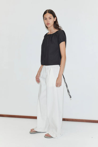Tie top in black