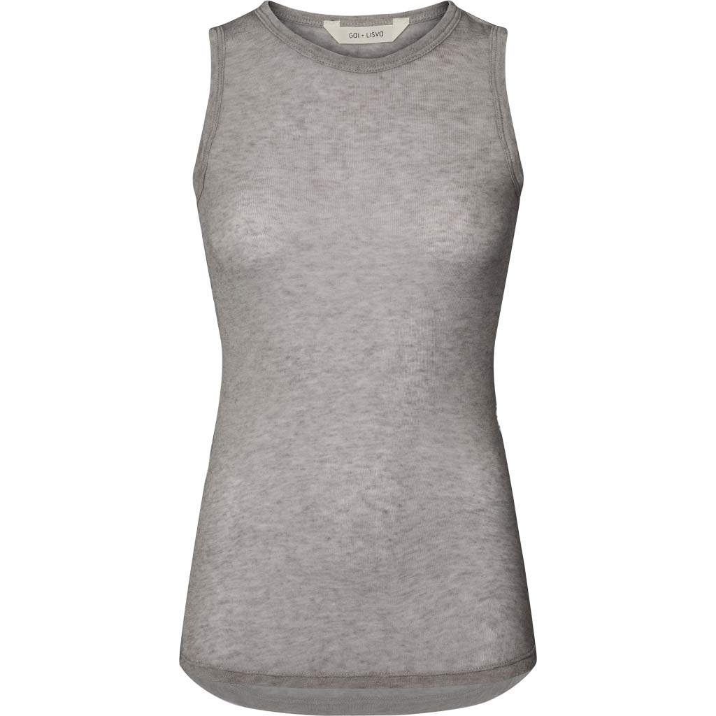 Alberte wool top in grey melange