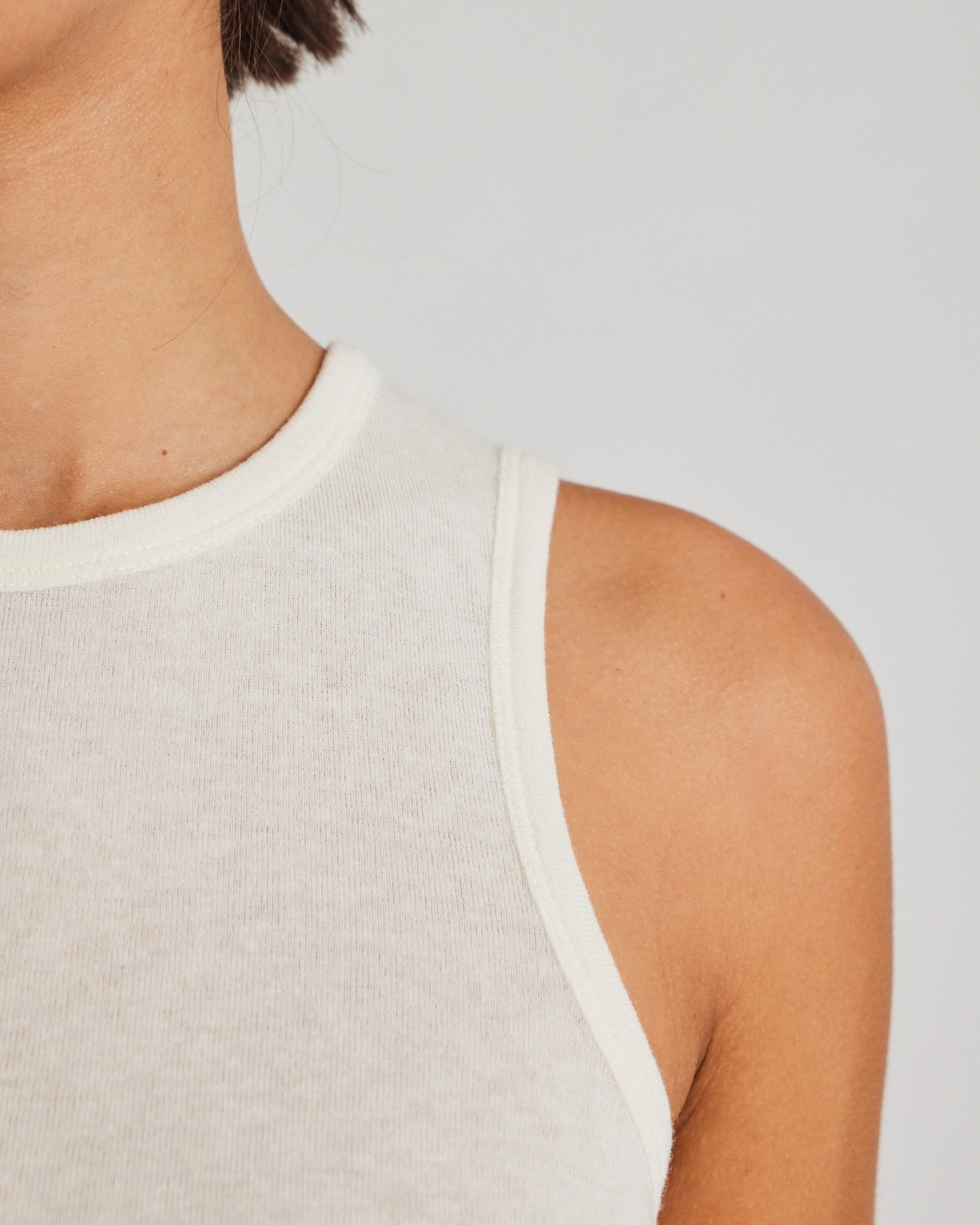 Alberte wool top in off white