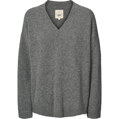Elvira v-neck knit in grey melange
