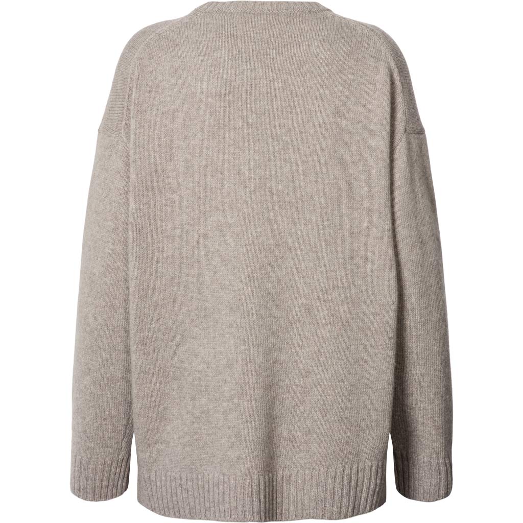Emely lambswool knit in stone grey
