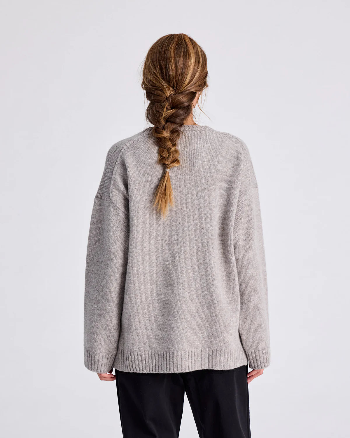 Emely lambswool knit in stone grey