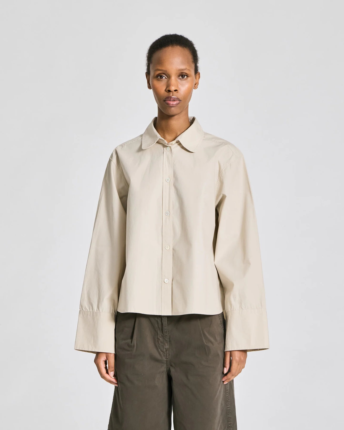 Flora shirt in ancient grey