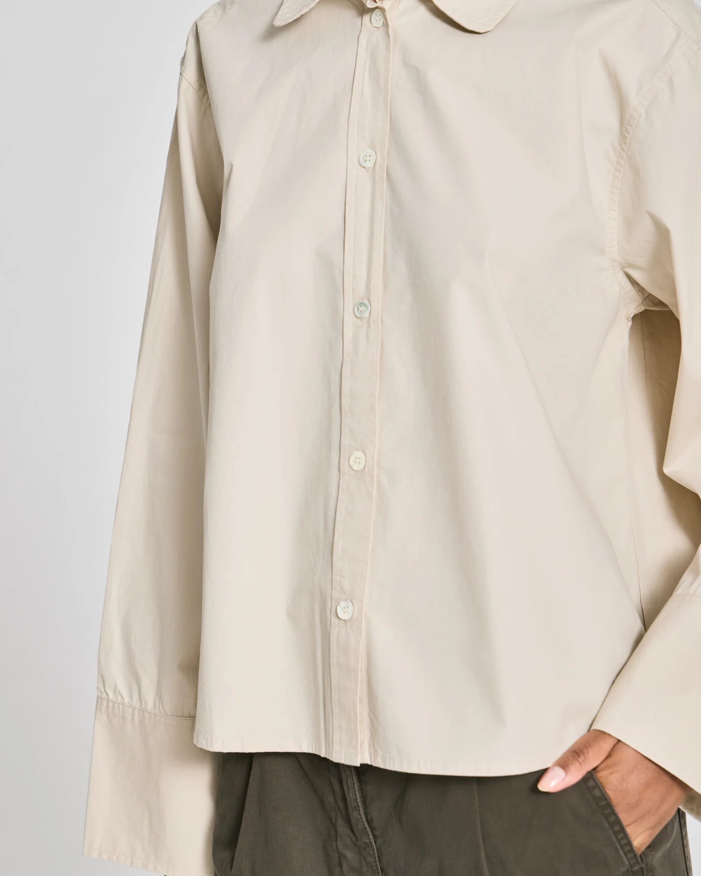 Flora shirt in ancient grey