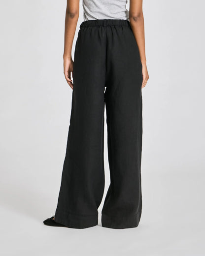 Leonora linen pants in black
