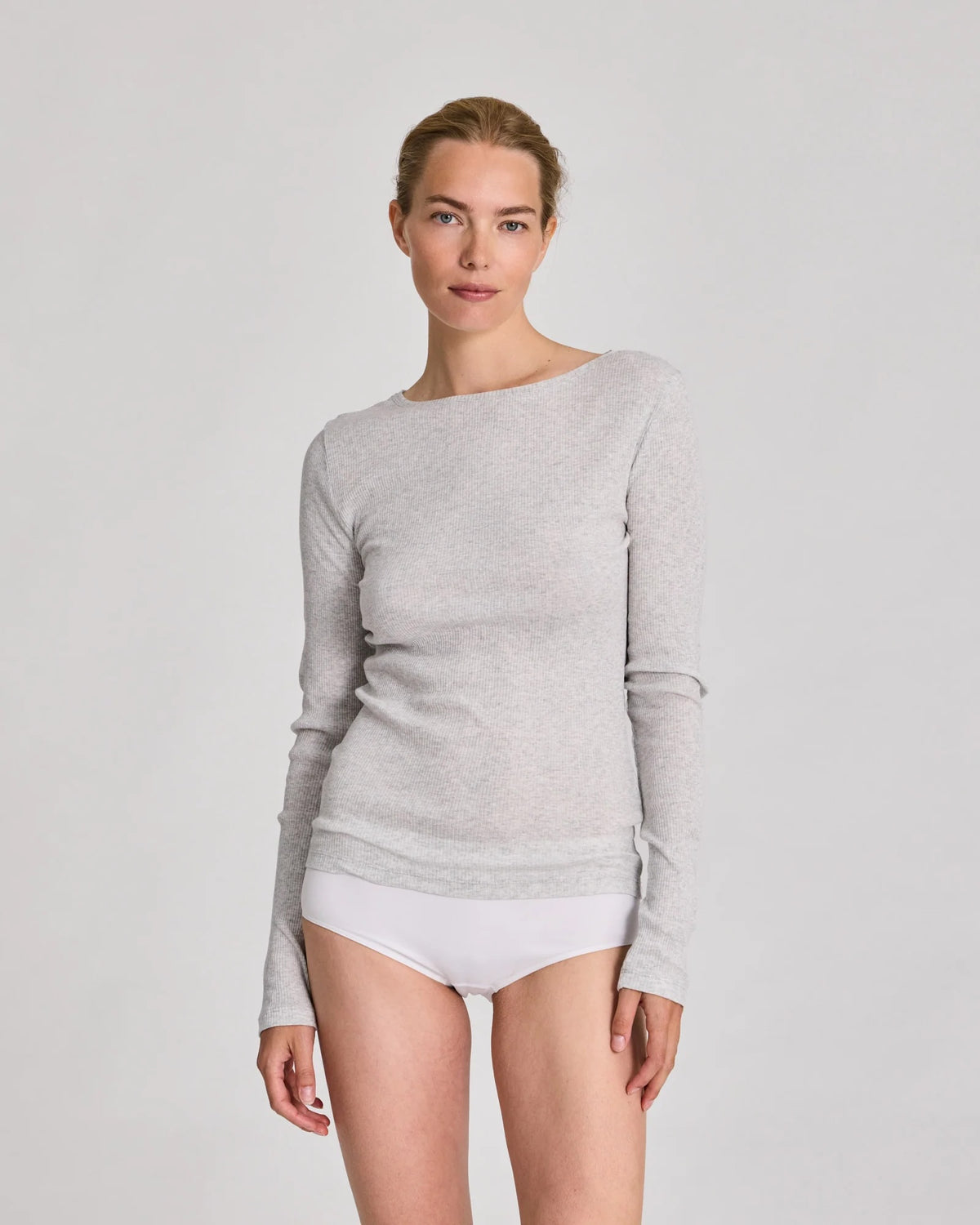 Lise longsleeve in grey melange