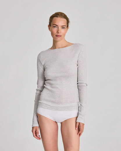 Lise longsleeve in grey melange